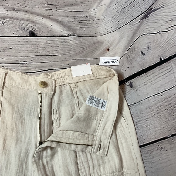 Old Navy Slouchy Tapered Wish Bone High Rise Cotton Cargo Pants 16 NWT - Picture 9 of 14